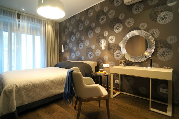 meubles dans l'intérieur d'une chambre marron