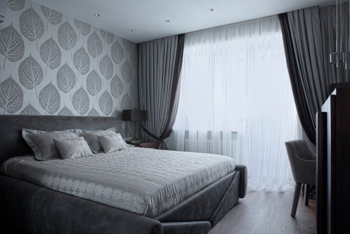 meubles d'une chambre grise