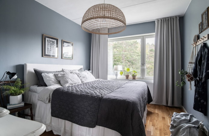Design intérieur de chambre grise