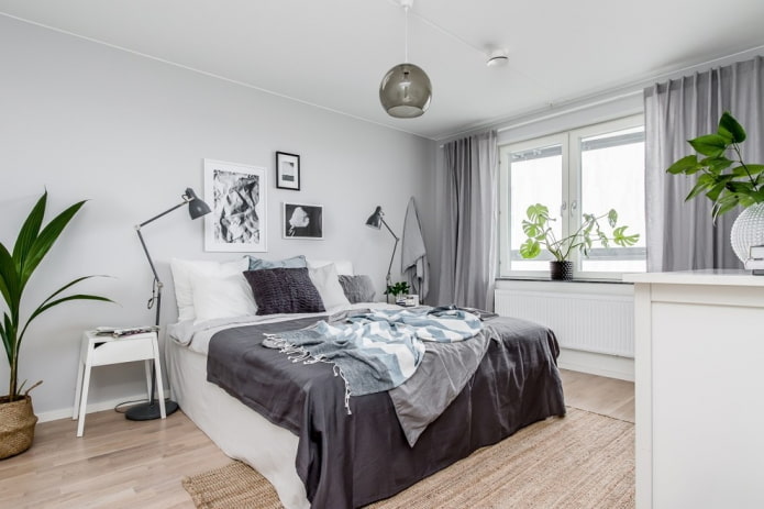 décoration de plafond dans la chambre dans le style nordique