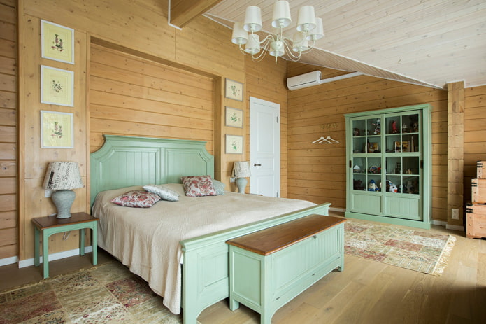 meubles de chambre dans un style rustique