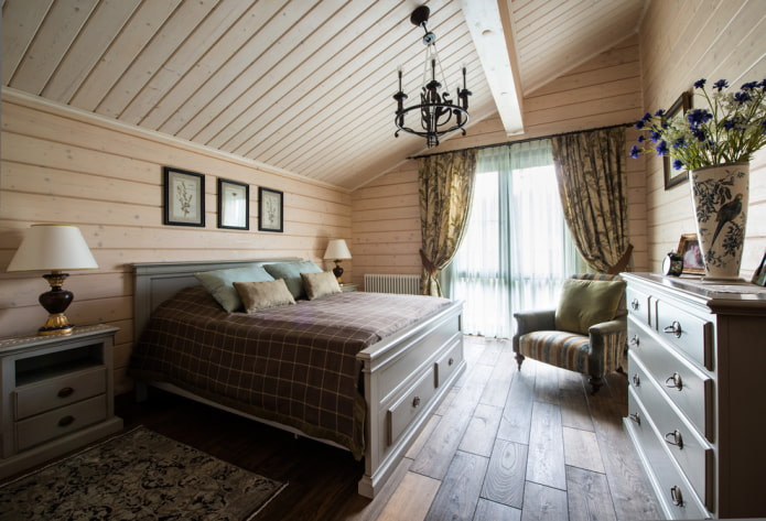Décoration de chambre à coucher de style campagnard