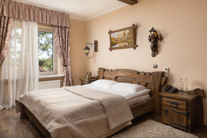 Mobilier de chambre de style rustique