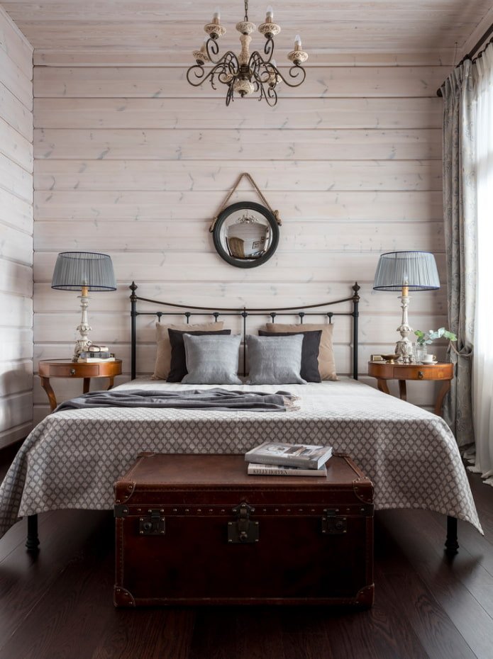 décoration intérieure de chambre à coucher de style campagnard