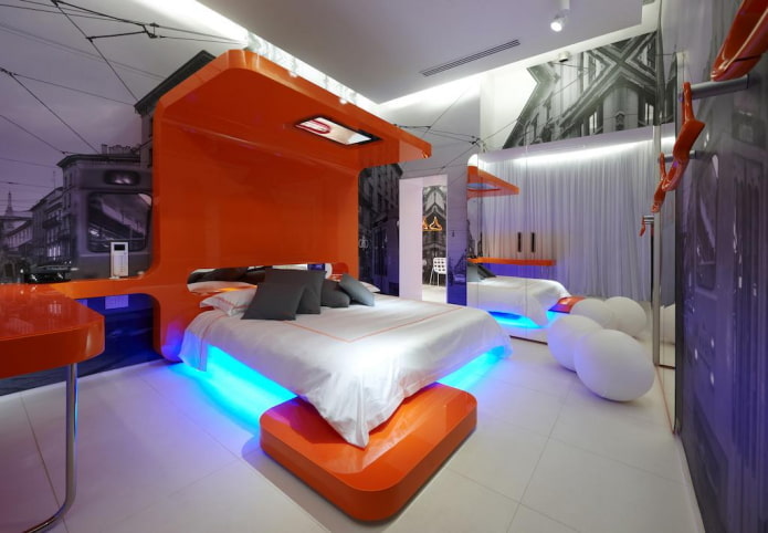 meubles de chambre à coucher de style high-tech