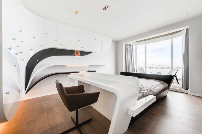 Meubles de chambre à coucher de style high-tech