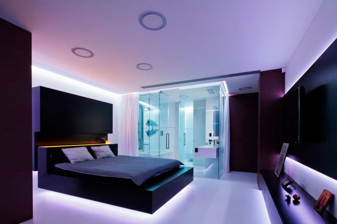 Meubles de chambre à coucher de style high-tech