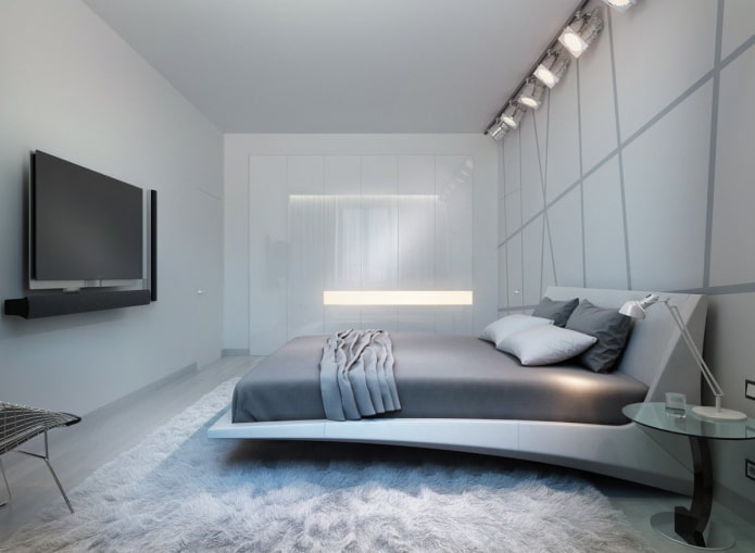 Palette de couleurs de la chambre à coucher de style high-tech