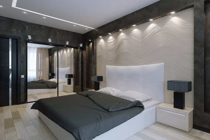 Éclairage d'une chambre de style high-tech