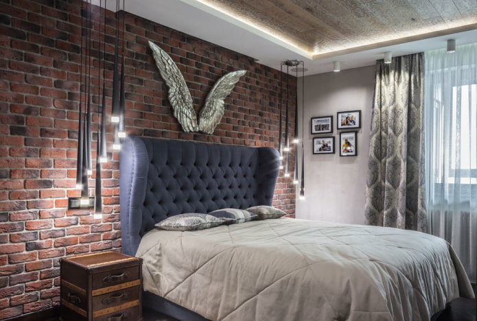 éclairage de chambre de style industriel