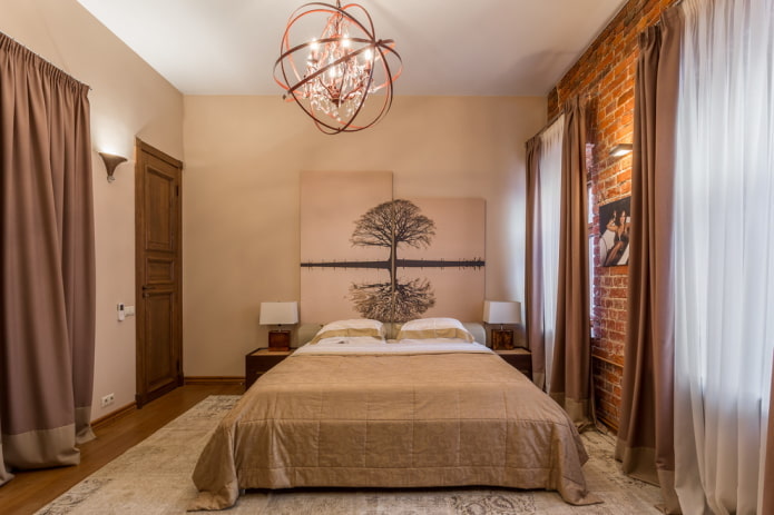 éclairage de chambre de style industriel