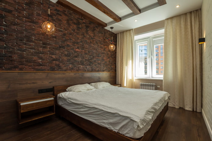 Couleurs d'une chambre de style industriel