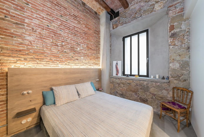 Chambre de femme de style industriel