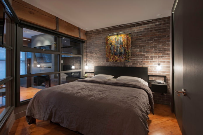 Chambre masculine de style industriel