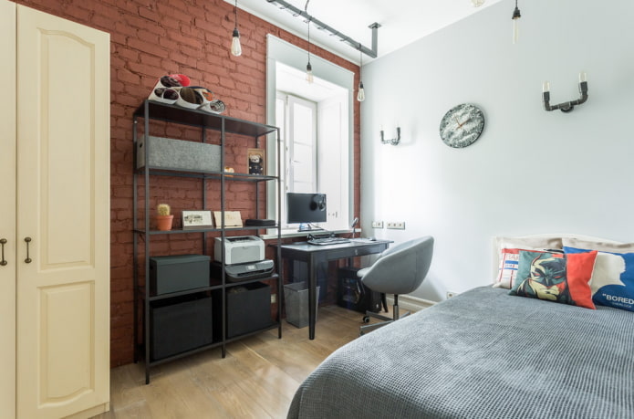 Chambre d'ado de style industriel