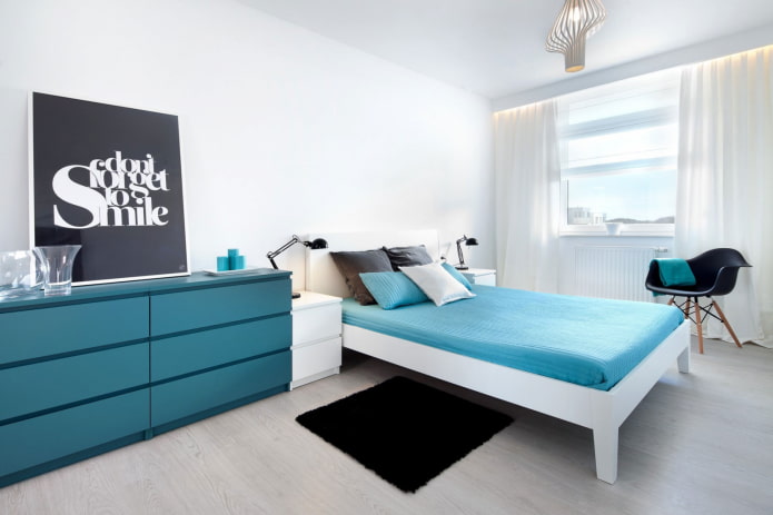 Décoration intérieure d'une chambre de style minimaliste