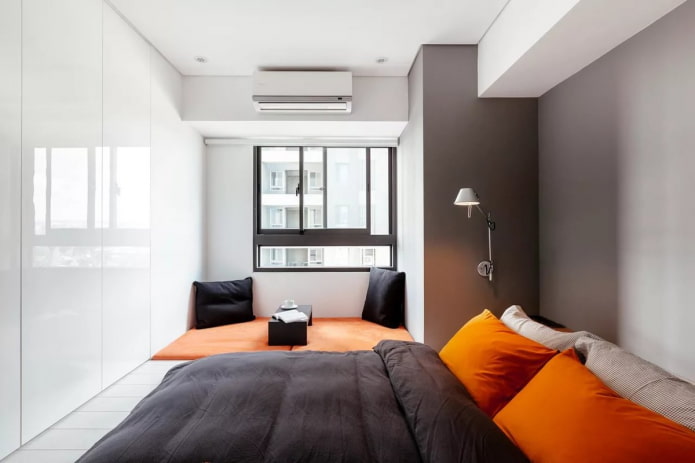 Textiles pour une chambre à coucher de style minimaliste