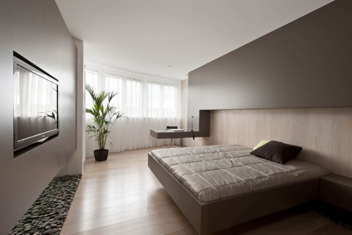 Schéma de couleurs d'une chambre de style minimaliste