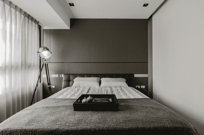 Éclairage intérieur d'une chambre de style minimaliste