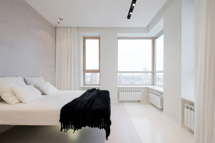 Textiles pour une chambre à coucher de style minimaliste