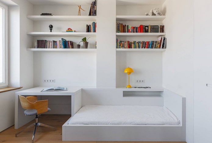 Chambre d'adolescent de style minimaliste