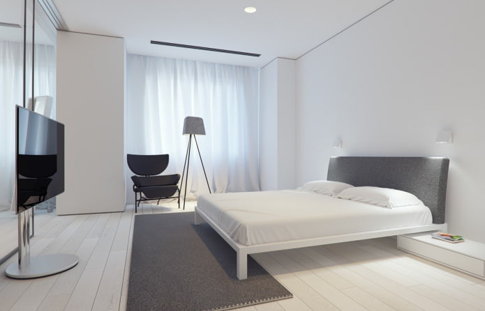 Intérieur de chambre de style minimaliste