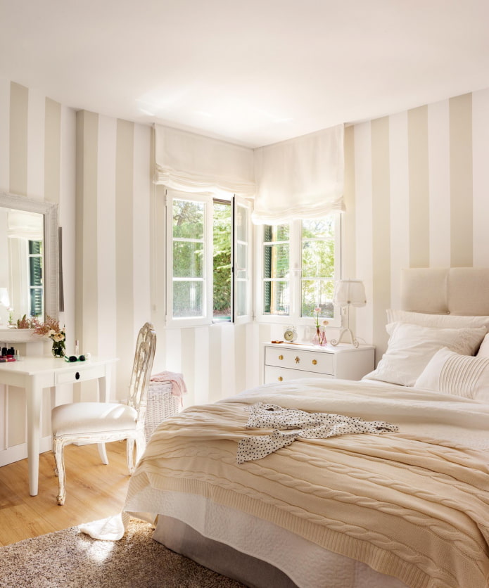 Meubles blancs pour la chambre