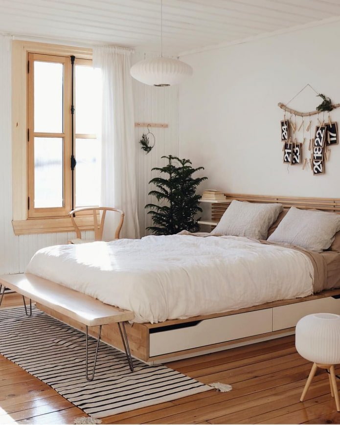 chambre style scandinave
