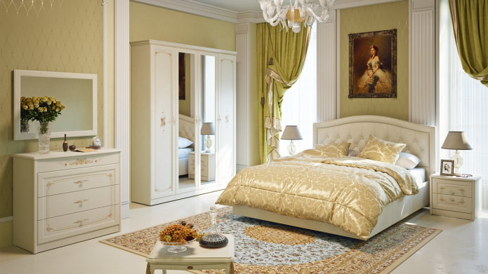 meubles de la chambre à coucher du même style