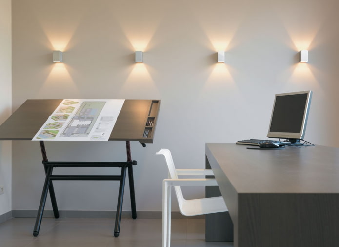 Spots muraux dans la décoration d'une pièce