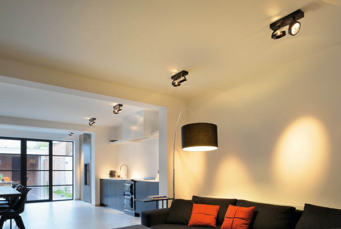 spots sur support en décoration intérieure