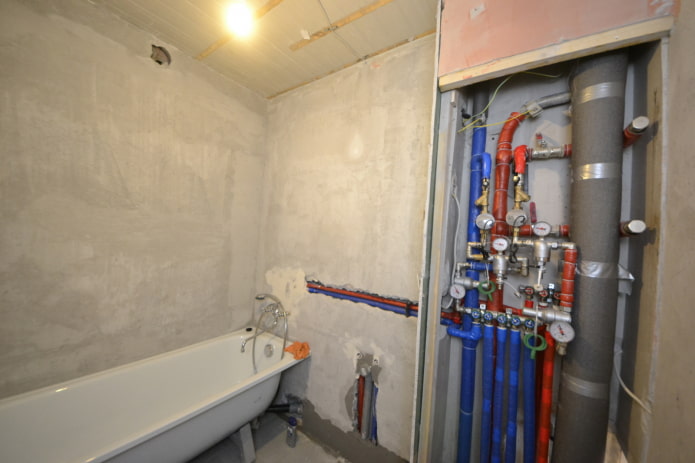 rough bathroom renovation