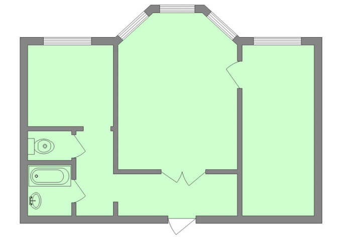 Appartement de deux pièces dans une stalinka