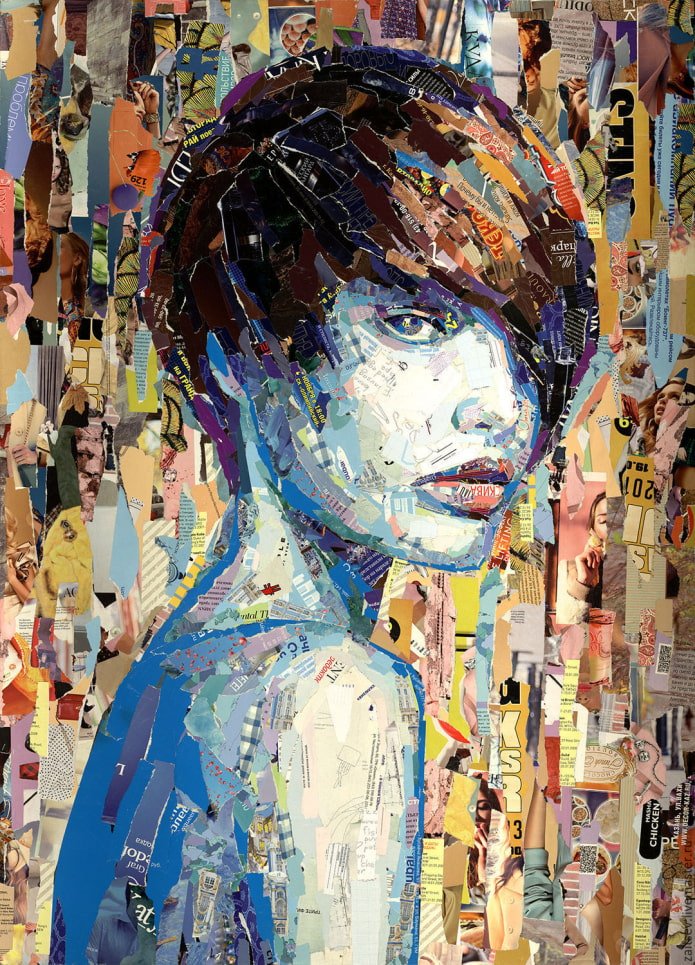 Portrait d'une fille à partir de chutes de magazine