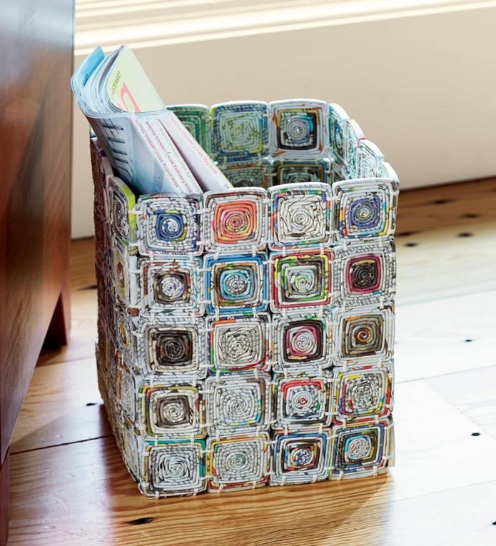 panier de presse en tubes de magazine