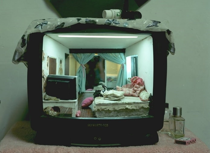 Bedroom in a TV