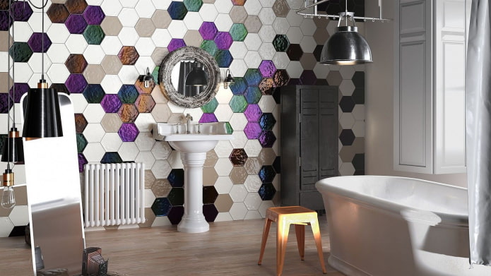 carrelage hexagones-nids d'abeilles
