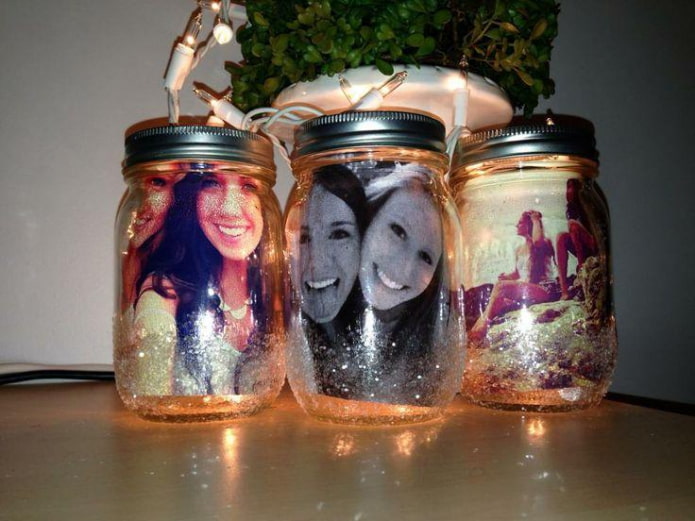 photos in a jar
