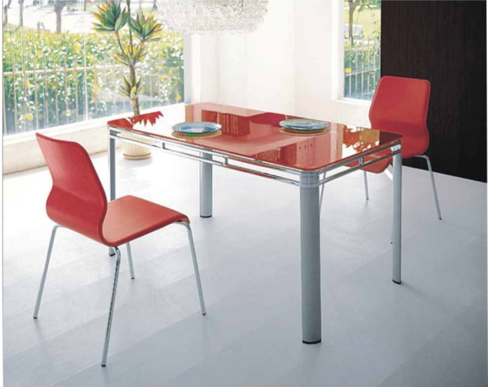 red tabletop