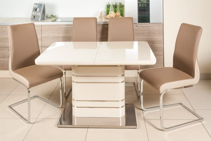 beige table