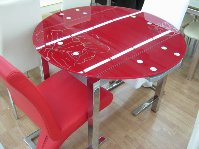 red tabletop