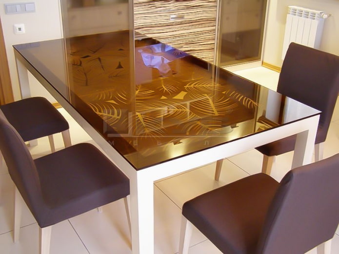 brown tabletop