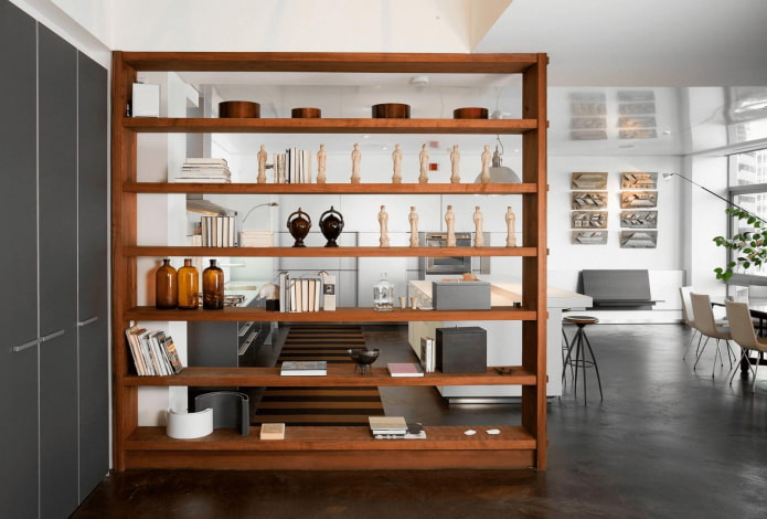 Cloison en bois à l'intérieur