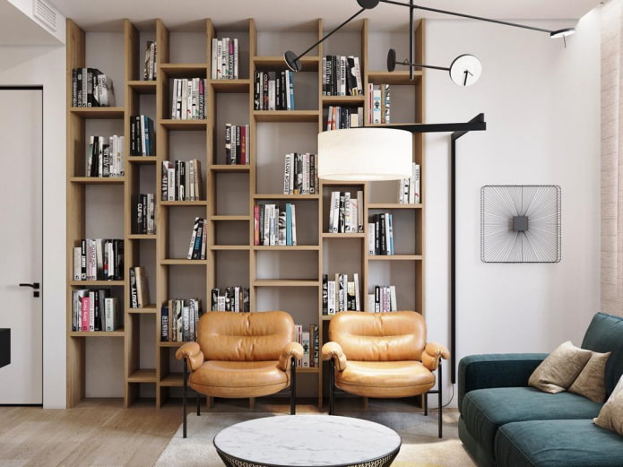Structure à crémaillère dans un intérieur de style moderne