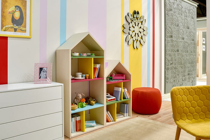 Structure d'étagère à l'intérieur d'une chambre d'adolescent