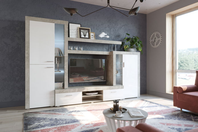 Meuble mural dans le salon