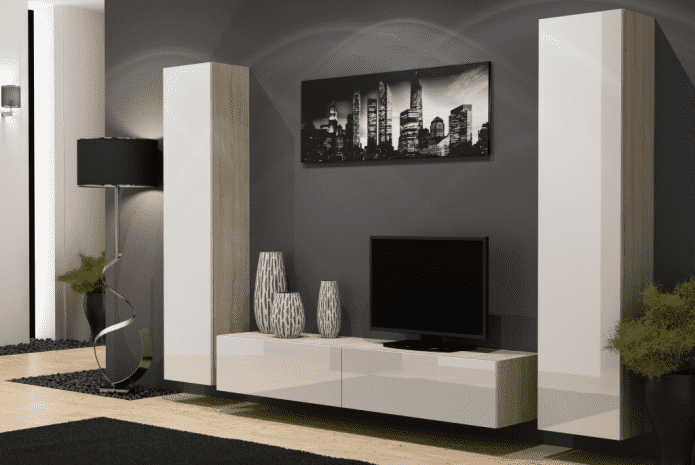 Design mural dans un salon
