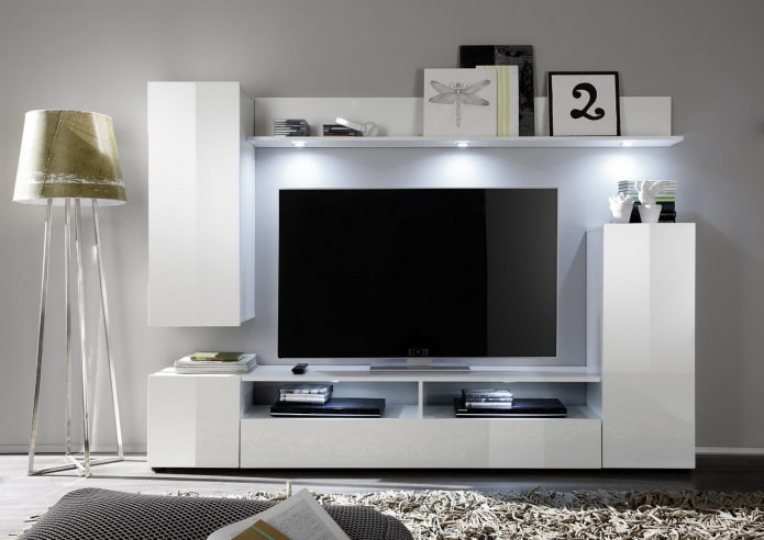 Mur pour TV dans le salon