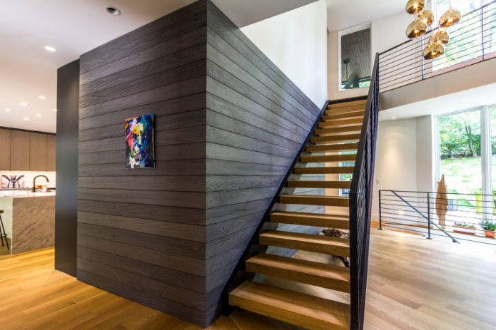 mur d'accent en planches