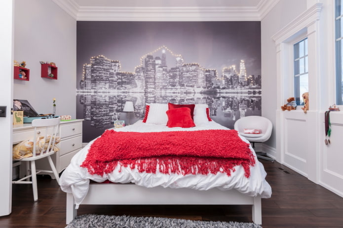 Décoration murale dans une chambre d'adolescent